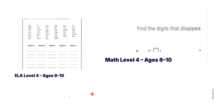 ELA + Math Level 4 – Ages 8–10